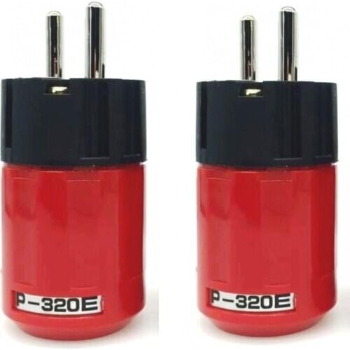 2 PCS Oyaide HIFI P-320ECopper EU/US Schuko AC Power Plug Ver IEC Connector MATIHUR