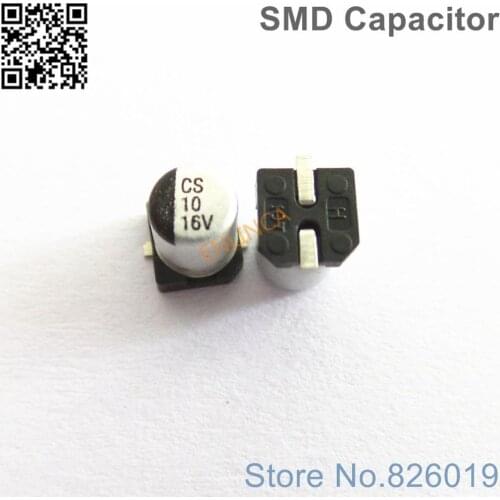 200pcs/lot 16V 10uf SMD Aluminum Electrolytic Capacitors size 4*5.4 10uf 16V