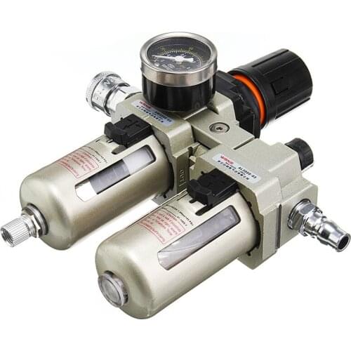 3/8" BSP 1mpa Air Compressor Regulator Pressor Gauge Fittings Kits 0..5-0.85mpa Air Compressor Filter Oil-water Separator