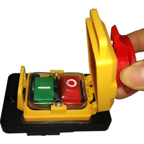 KJD12 250V 4-Pin Start Stop No Volt Release Push Button Switch NVR Common to Woodshop and Metalwork Machines