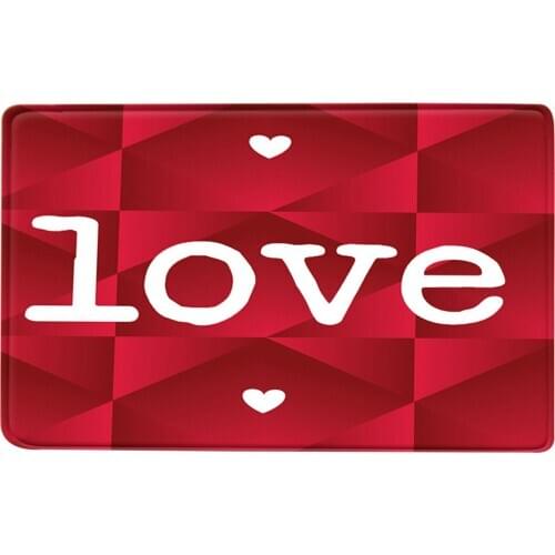 40*60cm) Valentine Day Home Doormat Love Absorbent Non-Slip Floor Carpet tapete pelucia colchoneta
