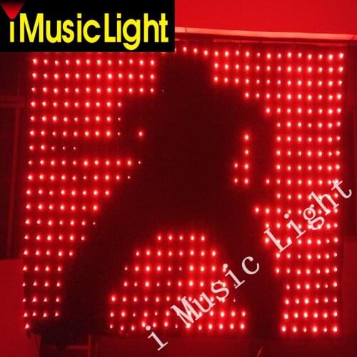 6.6 x 9.8 ft (2 X 3 m) P10 Matrix LED RGB DJ Party Garden Star Video Curtain Backdrop for Home Garden Birthday Party Christmas