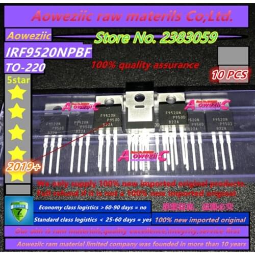Aoweziic 2019+ 100% new imported original IRF9520NPBF IRF9520N F9520N TO-220 power tube MOS rectifier 100V 6.8A