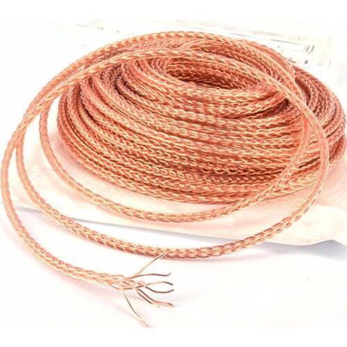 Free shipping HC8TC 8 Twist cable raided Flat type OCC copper headphone upgrade AudioDIY wire/cable