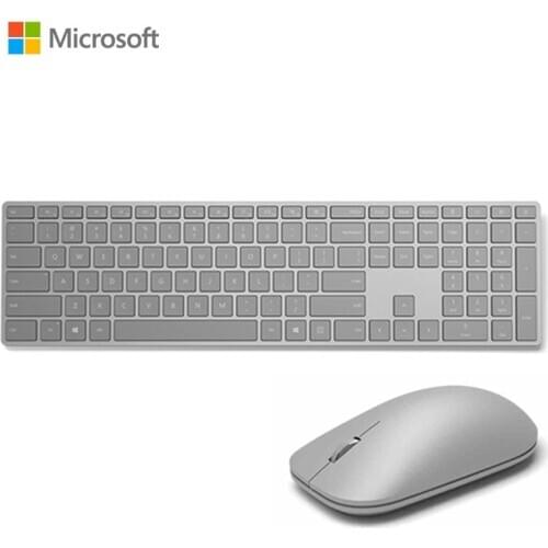 Microsoft Surface Wireless Keyboard Mouse Combos Metal Thin Bluetooth 4.0 English Keypad PC Computer