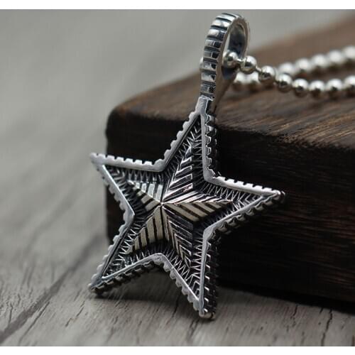 CivaSanderson Nava Hawthorn US Trendy Personality five-pointed Star Sweater Chain Pendant Sterling Silver 925 Pendant