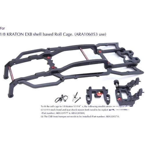 For 1/8 ARRMA KRATON EXB RC Car Shell Based Roll Cage Set RC Car Anti-collision Roll Frame Cage Upgrade Parts