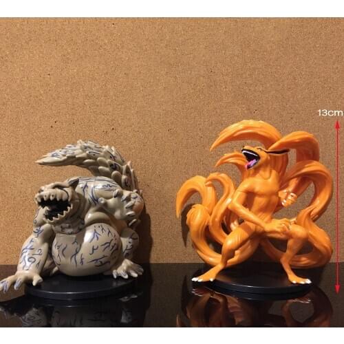 2pcs/set Naruto Anime Figure Kurama Kyuubi Bijuu Shippden Toys Rikudo Sennin Uzumaki Naruto Action Figurine PVC Model Doll Figma