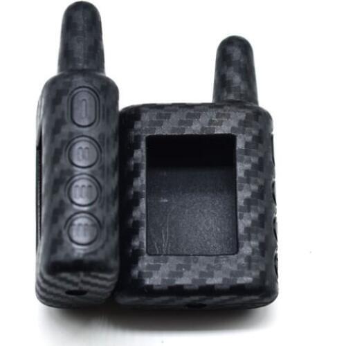 Carbon Silicone Car Key Case For Scher-Khan Magicar A B Scher Khan Two Way Car Alarm LCD Remote Control Fob Cover Protector