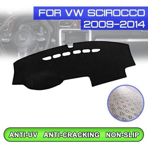 Car Dashboard Mat Anti-dirty Non-slip Dash Cover Mat UV Protection Shade for Volkswagen Scirocco 2009 2010 2011 2012 2013 2014