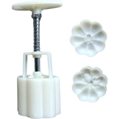 Round Pumpkin Hand Press 2 Stamps 65g Mooncake Mold Mid Autumn Festival DIY Hand-Pressure Decoration Cookie Baking Food