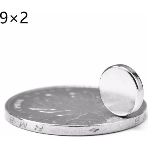 1000Pcs/Lot 9mm * 2mm N50 Disc NdFeB Rare Earth Magnet 9*2 mm Neodymium Magnets Craft Bulk Small Round Cylinder Sheet