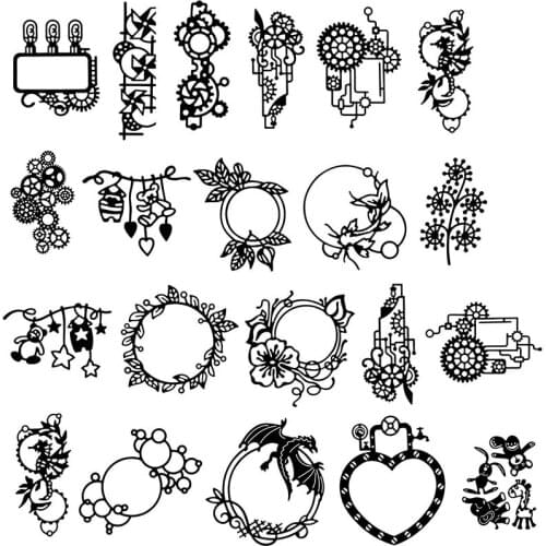 Metal cutting dies Various geometric shapes mold Scrapbook paper craft knife mould blade punch stencils die