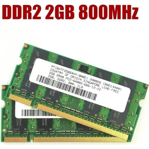 Micron chipset DDR2 2GB PC2 6400S 800Mhz Laptop Memory DDR2 2G 800 MHZ 200pin Notebook RAM