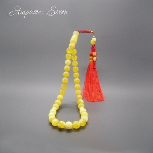 Islamic 33 Prayer Beads 11mm Natural Baltic Amber TASBIH Muslim Prayer /TA33-018