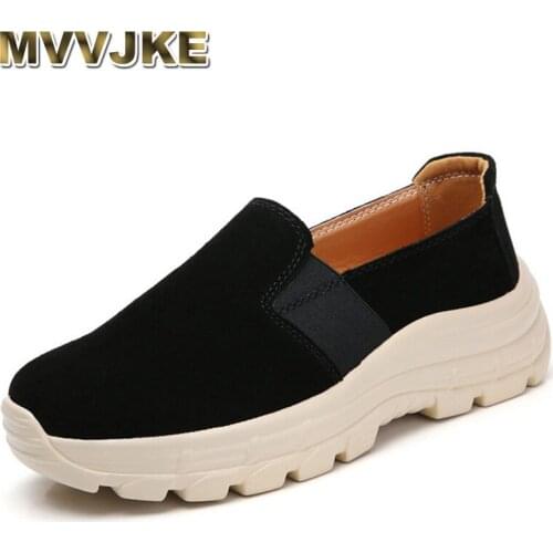 MVVJKE Womens Vulcanized Shoes New Fashion Platform Sneakers Casual Womens Leather Shoes Light Women Shoes Wedges FaltsLoafers