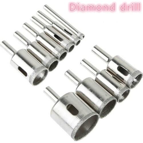 10/15 sets Diamond Coated Drill Bit Set Diamond Tools Hole Saw Use for Glass Ceramic Marble Tile Granite Tool Drill Bit