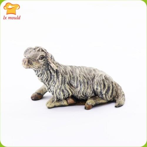 LXYY New Sheep & Lamb, Silicone Molded Chocolate Candy Polymer Clay Soap Candle Wax Resin