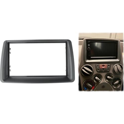 LONGSHI 2din Fascia For FIAT Panda 2003- 2012 Radio Stereo Panel Dash Mount Installation Trim Kit Frame Plate Bezel 2DIN