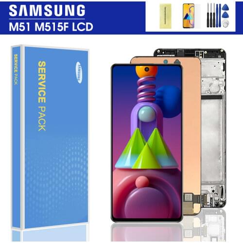 Original 6.7" Display For Samsung Galaxy M51 M515F Display Touch Screen Digitizer SM-M515F SM-M515F/DSN LCD Assembly