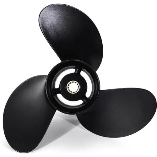3B2-64515-0 Outboard Propeller For Tohatsu/Nissan/Mercury 8-9.8Hp R-Rotation Aluminum Alloy 3 Blades 12 Spline Tooth