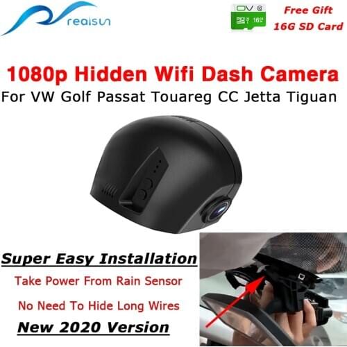 Realsun 1080P Car DVR Wifi Dash Camera Video Recorder 12M Piexel For VW Volkswagen Golf Passat Touareg CC Jetta Tiguan
