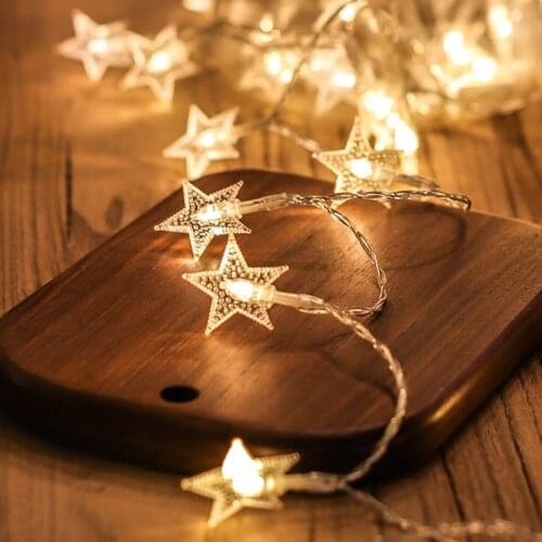 LED Star Fairy Lights Garland Decor for Room Garden Wedding Christmas Tree Ramadan Lights Indoor Party Lighting Home Essentials