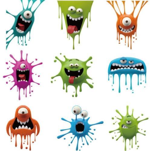 Fuel Cap Car Sticker Car Tail One Eye Two Eyes Car Body Modification Decal Big Mouth Red Blue Green Purple Orange Spoof Emoticon