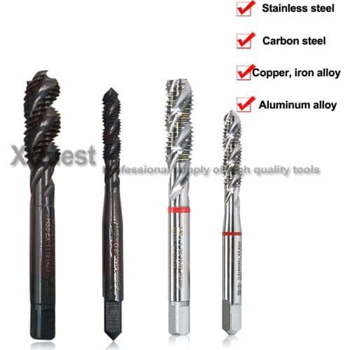 High Quality HSS-EX Right Hand Metric Screw Spiral flute tap m2 m2.5 m3 m4 m5 m6 m8 m10 m12 m14 m16 m18 m20 Machine Thread taps