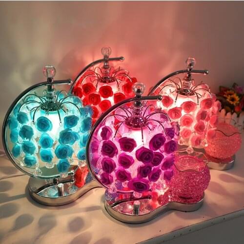 Incense Burner Machine Bedroom Bedside Lamp Birthday Wedding Gift rose Lamp Plug In Essential Oil Aromatherapy Lamp