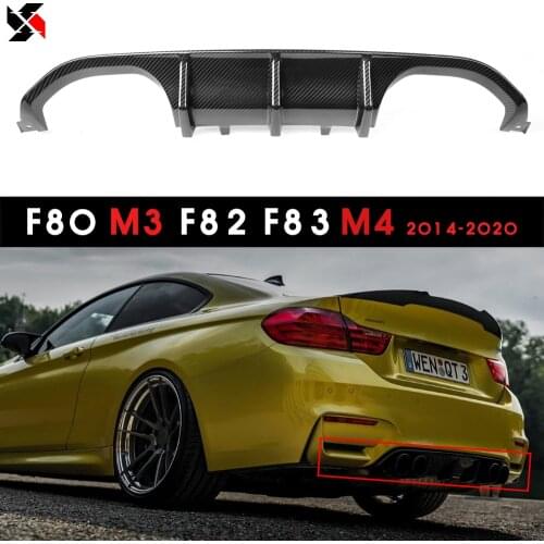 Carbon Fiber Rear Bumper Lower Lip Diffuser for BMW F80 F82 F83 2015 - 2020 M3 M4