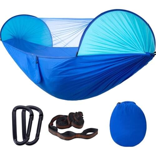 High-allocation automatic speed open mosquito net hammock outdoor double camping parachute bunny hammock