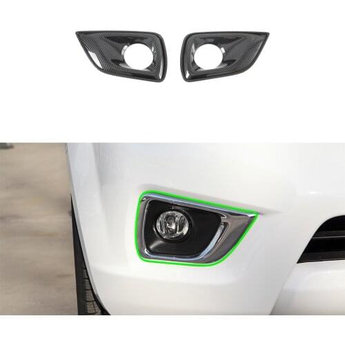 Imitate Carbon Fiber Car Accessories Exterior Decorative Front Fog Light Cover Back Protected For Nissan Navara 2017 2018 2019