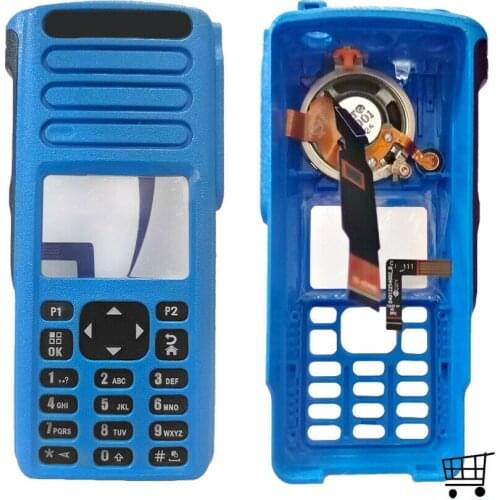 Blue Walkie Replacement Housing Case Cover with Speaker Fit For MOTOROLA XPR7550 DGP8550 Radio