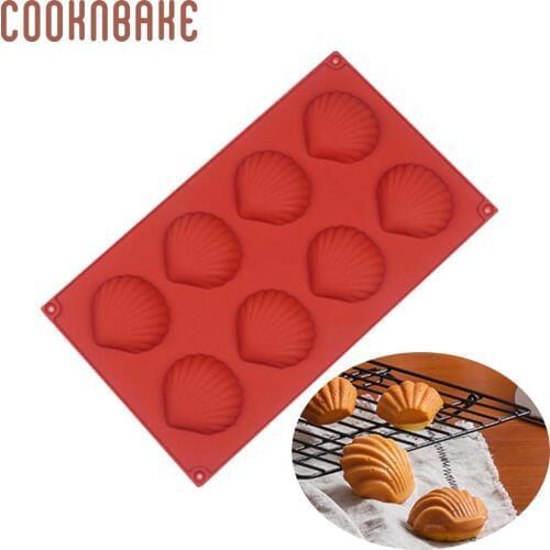 COOKNBAKE Silicone Madeleine Biscuit mould Silicone Chocolate gummy fondant Form Shell bread Cookie Cake bakeware Tool Soap mold
