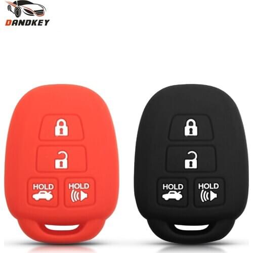 Dandkey 10pcs Silicone Key Case For Toyota Camry 2019 Rav4 2018 Corolla 2016 Tacoma Vios Prius Rubber Car Accessories Key Cover