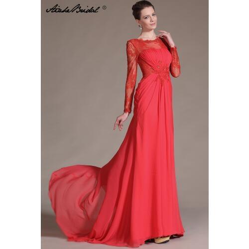 Elegant Long Sleeve Mother Of The Bride Dress Vestido De Madrinha Mutter Der Braut Party Women Lace Evening Gown