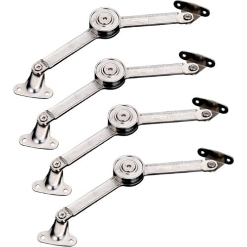 4Pcs Hydraulic Randomly Stop Hinges Kitchen Cabinet Door Support Rod Adjustable Hinge Furniture Wardrobe Lift Up Flap Stay Hardw