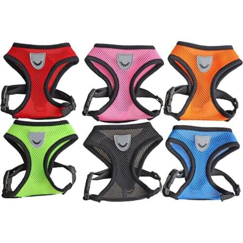 Breathable Small Dog Pet Harness and Leash Set Puppy Cat Vest Harness Collar For Chihuahua Pug Bulldog Cat