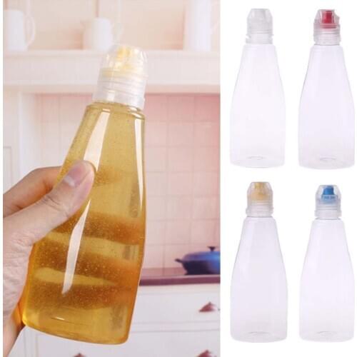 Kitchen 400g Empty Plastic Squeeze Bottle Condiment Dispenser Reusable Container For Portable Travel Salad Sauce Ketchup Honey