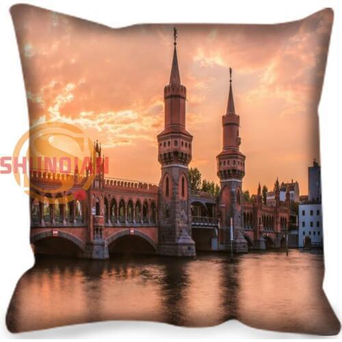 Custom Berlin Pillowcase Square Zippered Home Decorative Pillow Cover Two Sides Printed 35X35 40X40 45X45 60X60