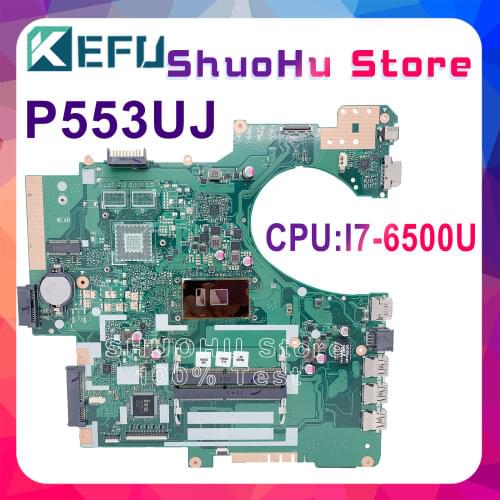 KEFU P553UA Motherboard For ASUS P553UA P553 P553UJ PRO553J Laptop Motherboard I5-6198DU Tested 100% Work Original Mainboard