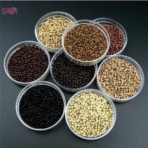 2.5MM Nano Micro Ring 5000Units Nano Cooper Micro Rings Beads For Nano Tip Hair Extension Black Brown Blonde Nano Ring