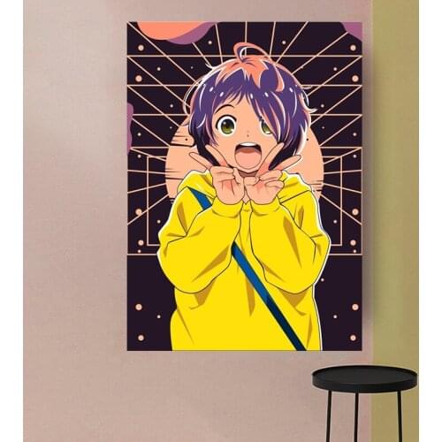 Wonder egg priority kawaii anime poster home lving bedroom decoration wall paintings print one piece canvas picture wall art