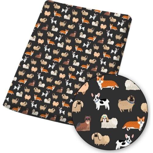 Polyester Cotton Fabric Sheet Cloth Fabrics Cartoon Animals Sloths Printed For DIY Bag Sewing Needlework Materials 45*145cm/pc