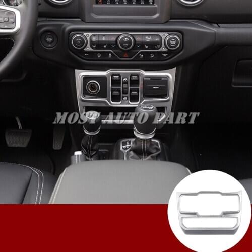 Inner Console Window Switch Button Cover Trim For Jeep Wrangler JL 2018-2019 Red/Silver/Black Car accesories interior Car Trim