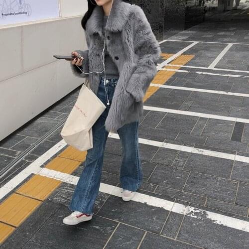 Natural Real Coat Female Genuine Sheepskin Leather 2020 Winter Jacket Women Luxury Wool Fur Coats MY3580