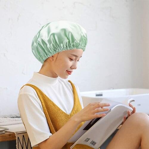 Women Shower Bathroom Waterproof Shower Reusable Adult Kitchen Hat