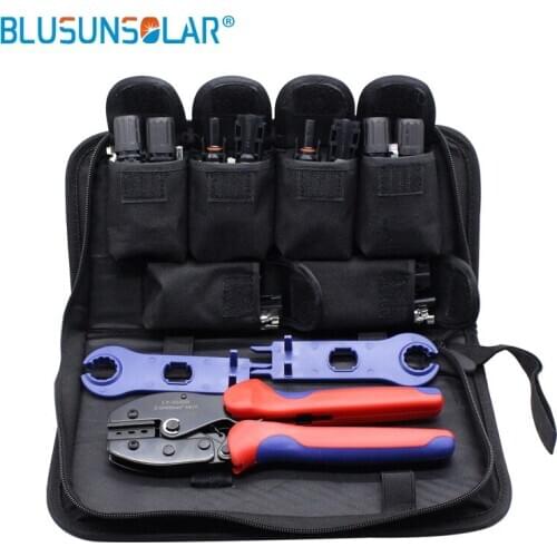 1set Multi tools Wire Crimper Tools Kit cable solar terminal crimper + spanner wrench + solar connector for PV system