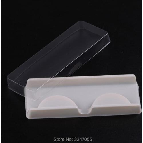 100pcs/lot White Elegant Cosmetic Eyelashes Refillable Box, 1pair Fake Eyelashes Storage Case, Empty Eyelashes Packing Container